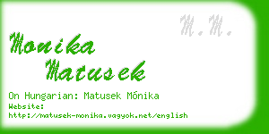 monika matusek business card